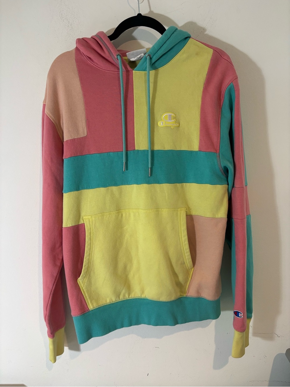 Champion Size Small Colorblock Pastel Hoodie Pullover Casual Spring Lounge